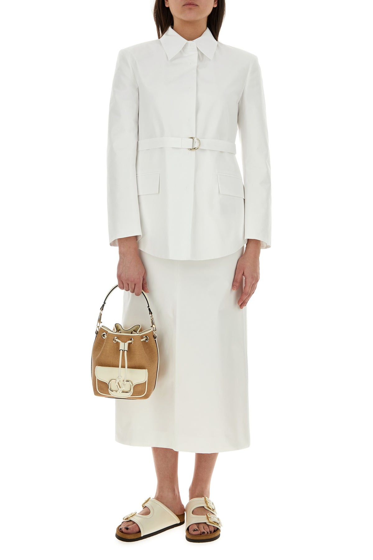 White poplin overcoat - 6