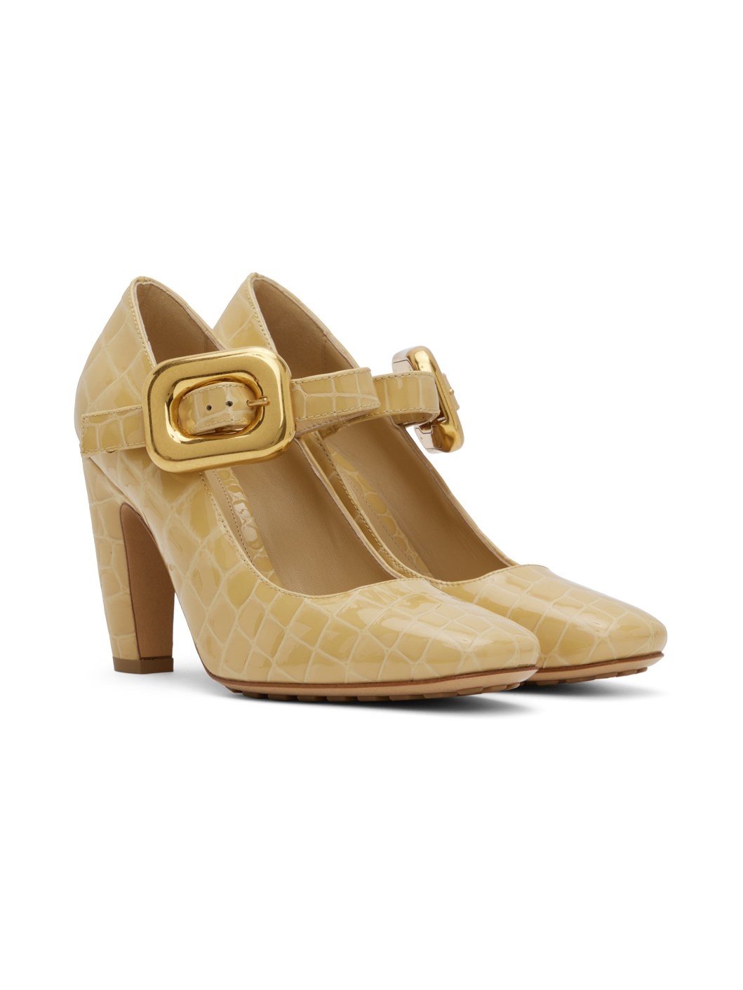 Beige Mostra Mary-Jane Pumps - 4