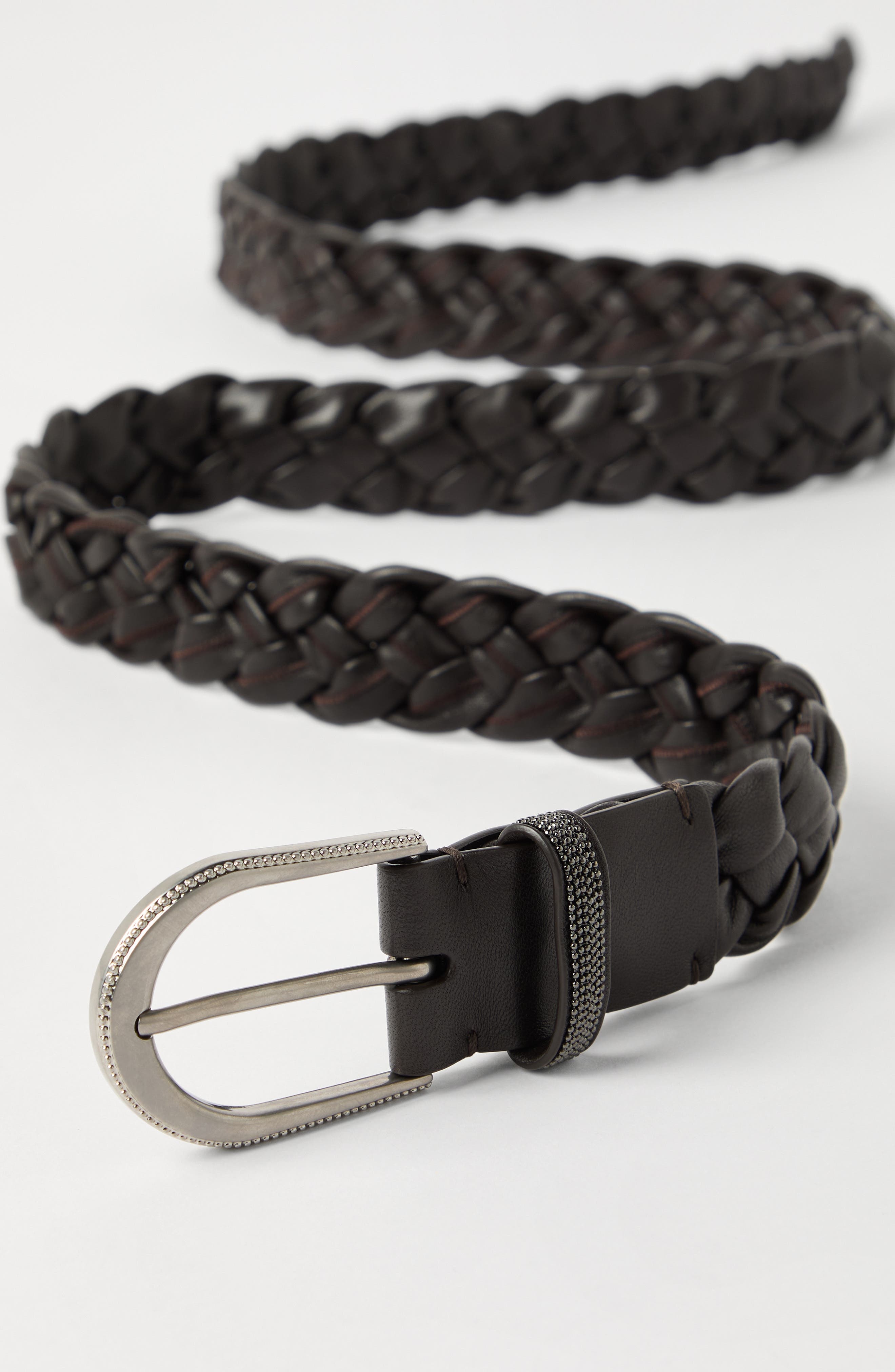 Brunello Cucinelli Nappa leather belt in Rust Brown at Nordstrom - 3