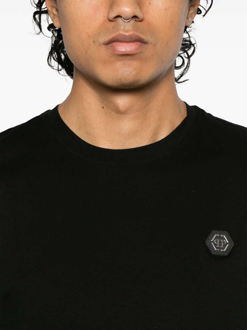 PHILIPP PLEIN 로고 신청 T 셔츠 outlook