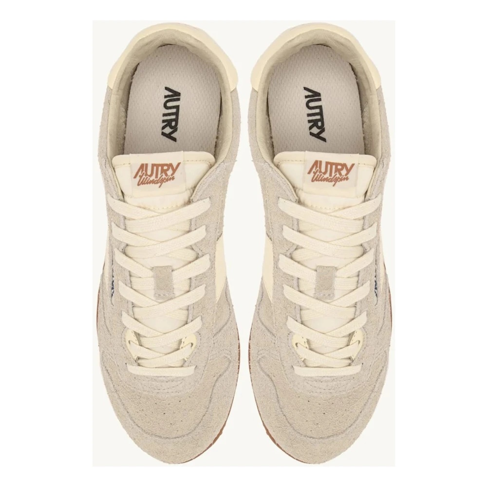 Autry ウィントスヒンレスアッフスニカ A1UNWSLW PB05 Autry Sneakers Windspin In Suede And Leather Color Blue