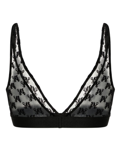 Palm Angels Monogram lace triangle bra outlook