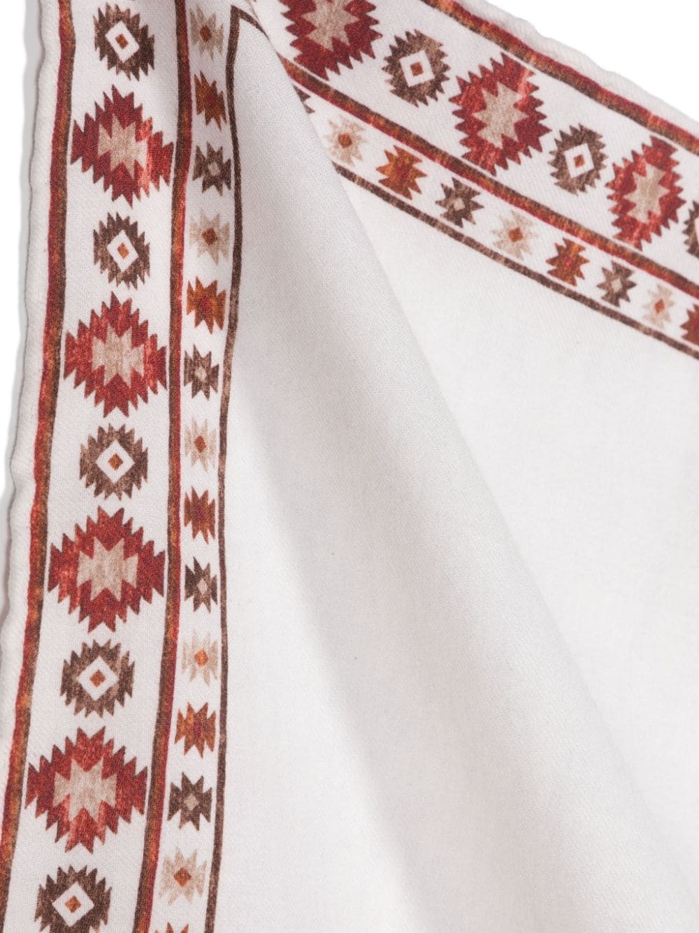 geometric-print wool scarf - 3