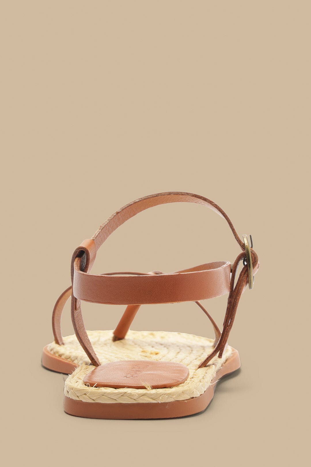Camel Cross Strap Sandal - 4