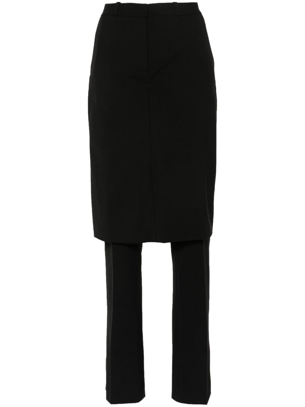 low-waist wide-leg skirt trousers - 1