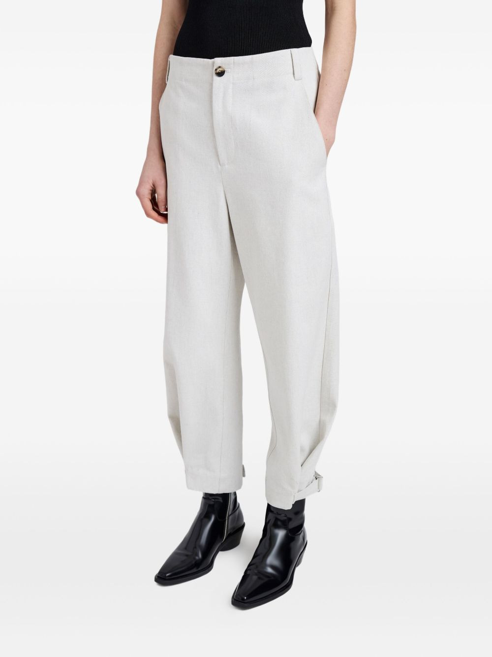 Kay button-fastening balloon trousers - 5