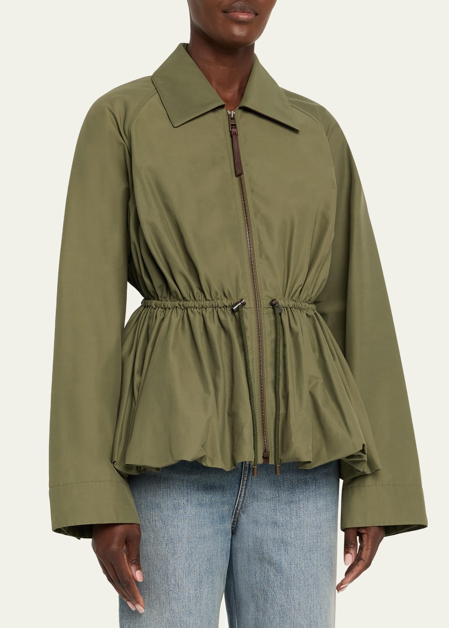 Ruched Windbreaker Jacket - 4