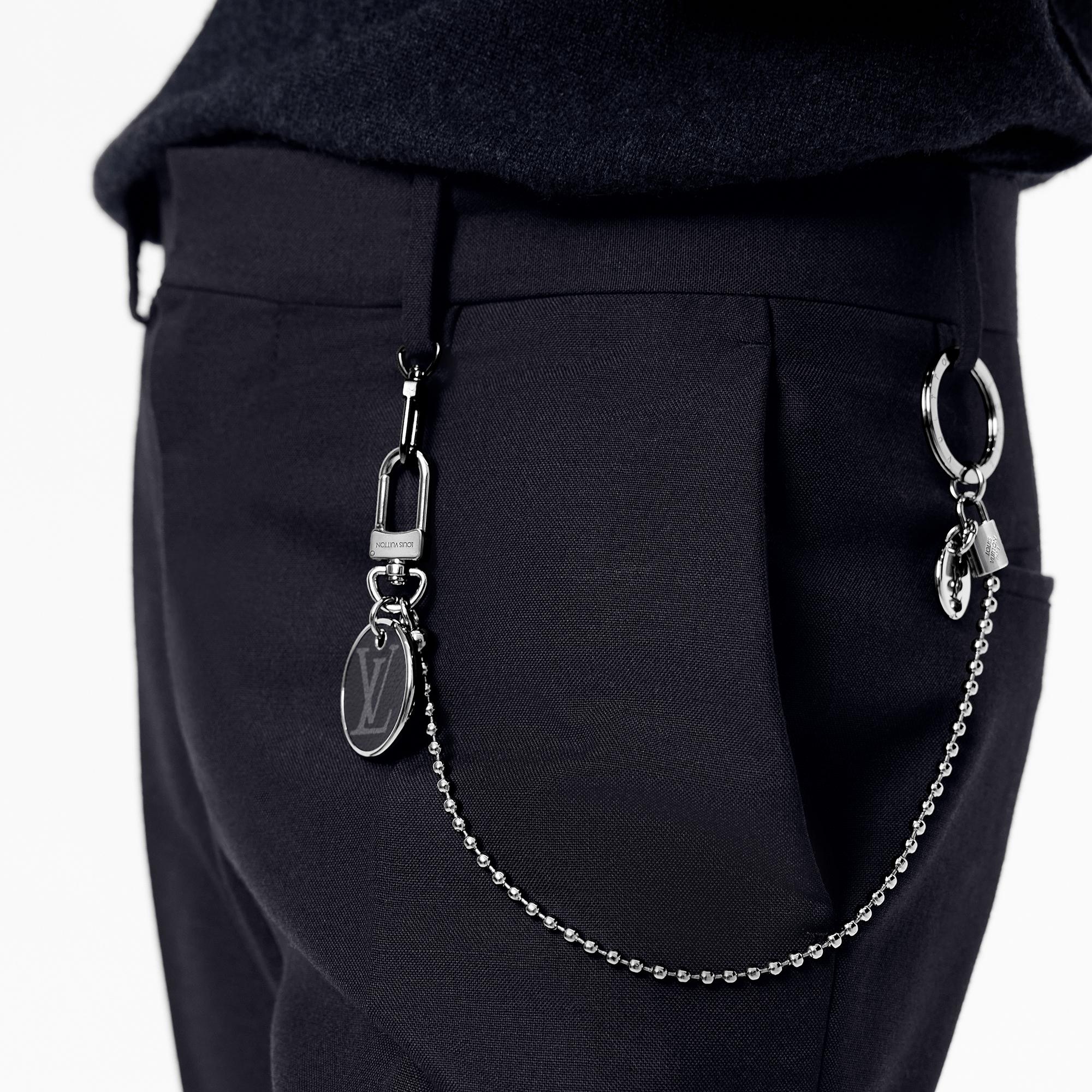 Monogram ID Pocket Key Chain Bag Charm and Key Holder - 2