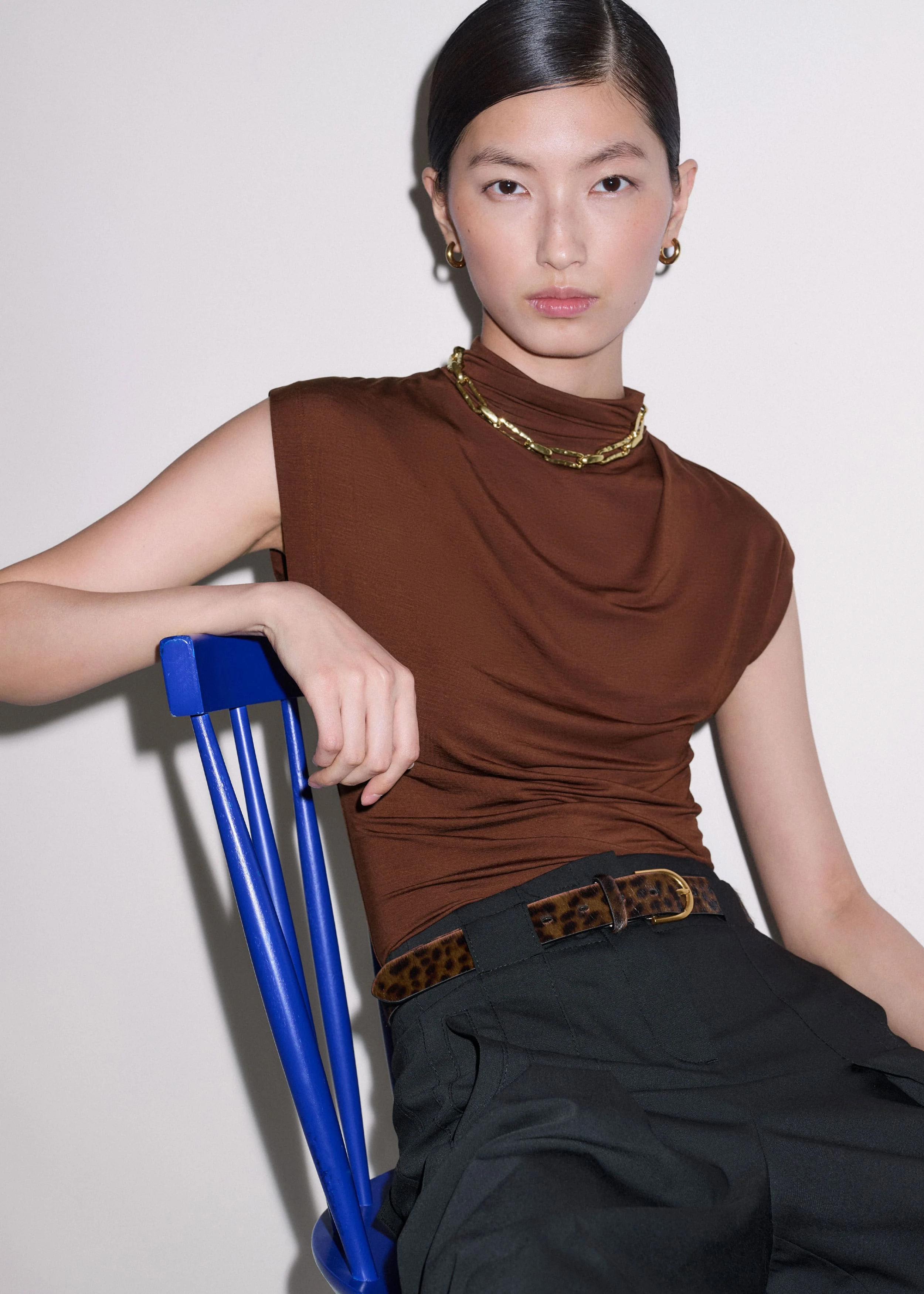 Drape Sleeveless Top - 1
