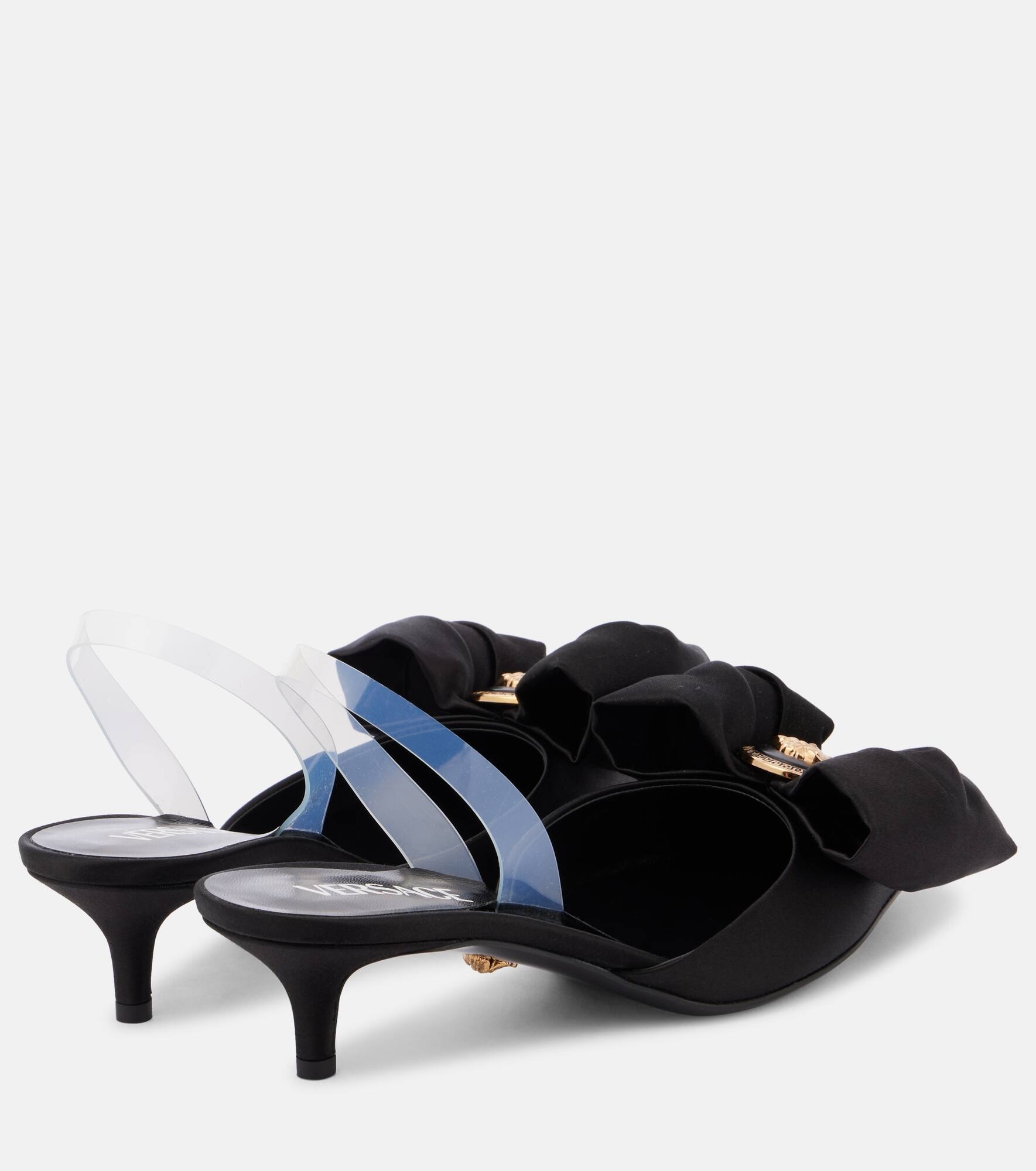 Alia 45 satin slingback pumps - 3