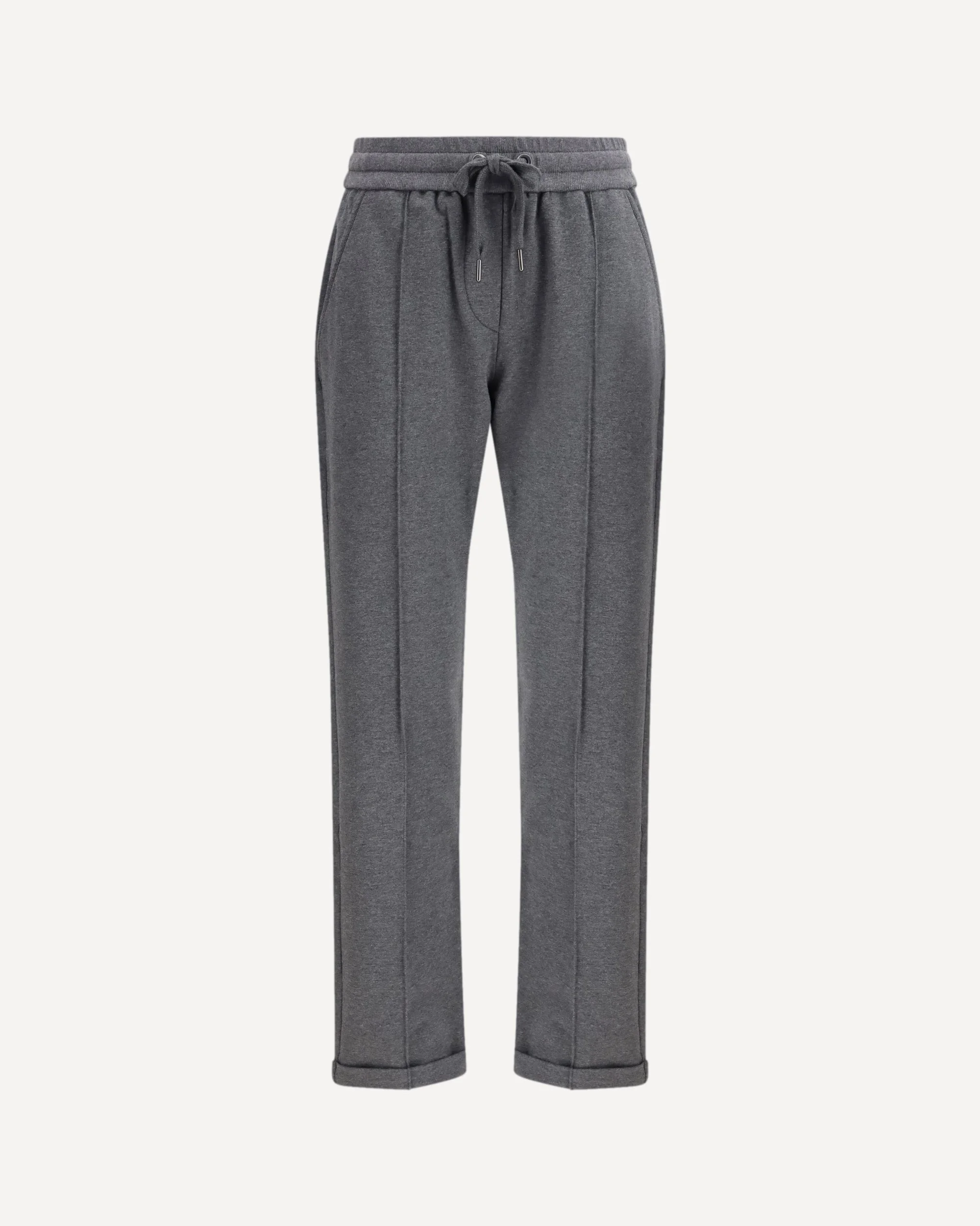 Track stretch-fleece Trousers with monili detailing - 1