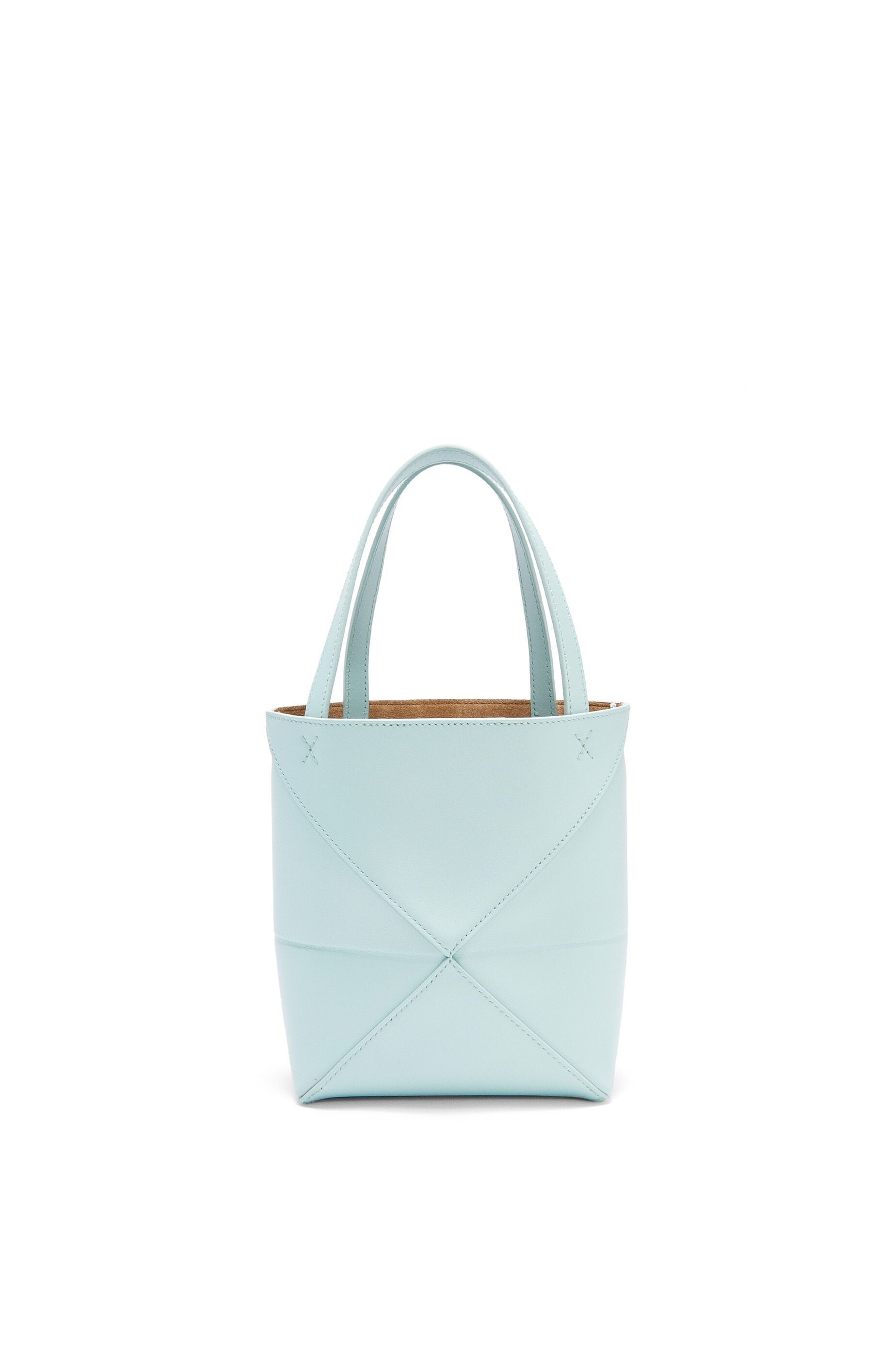 Penguin mini Puzzle Fold tote in shiny calfskin - 6