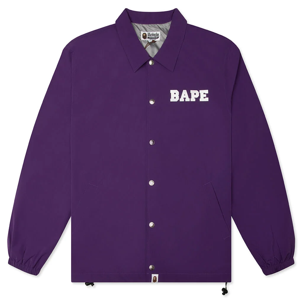 COLLEGE COACH JACKET - PURPLE - 1