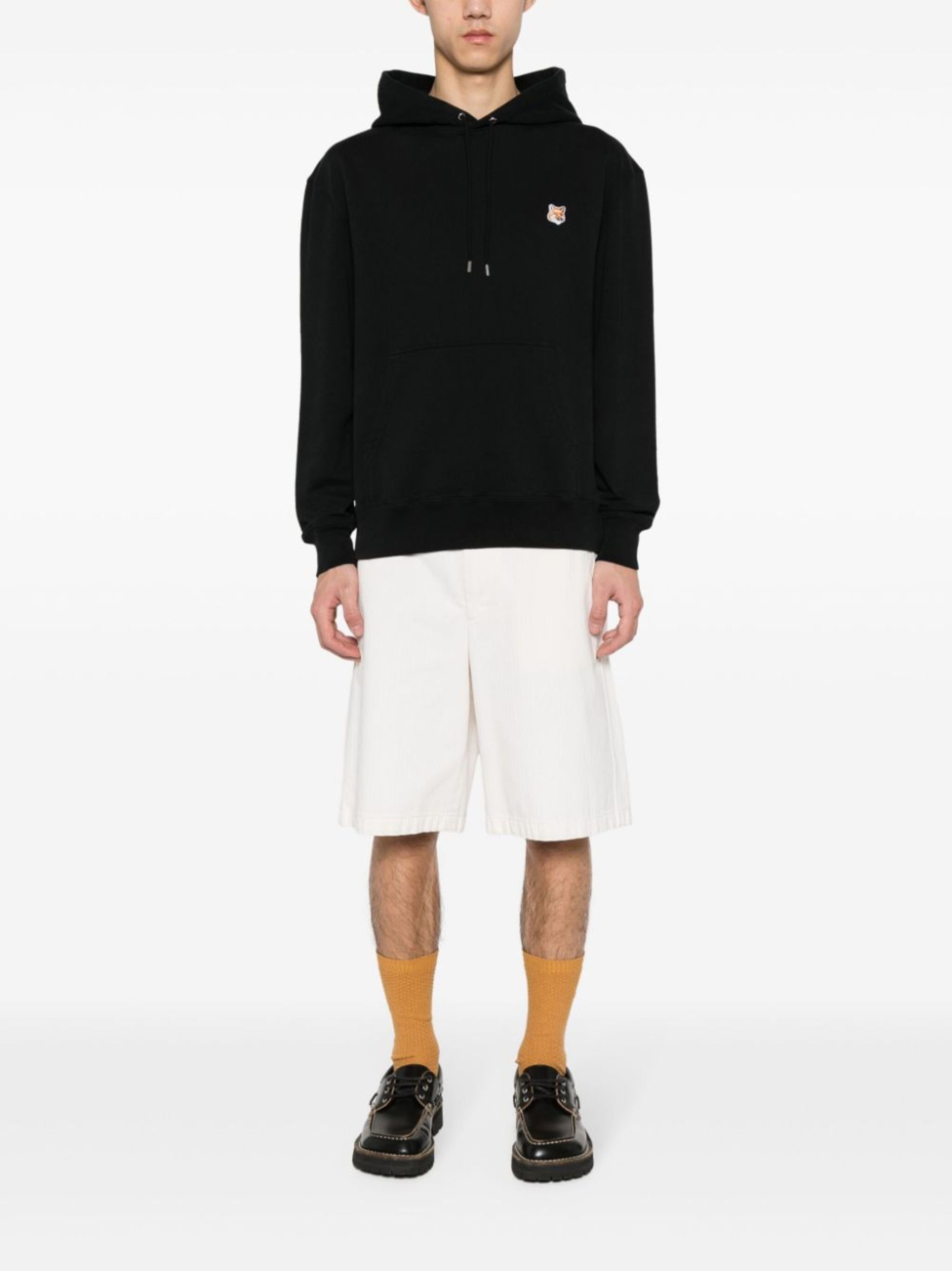 Fox-motif cotton hoodie - 2