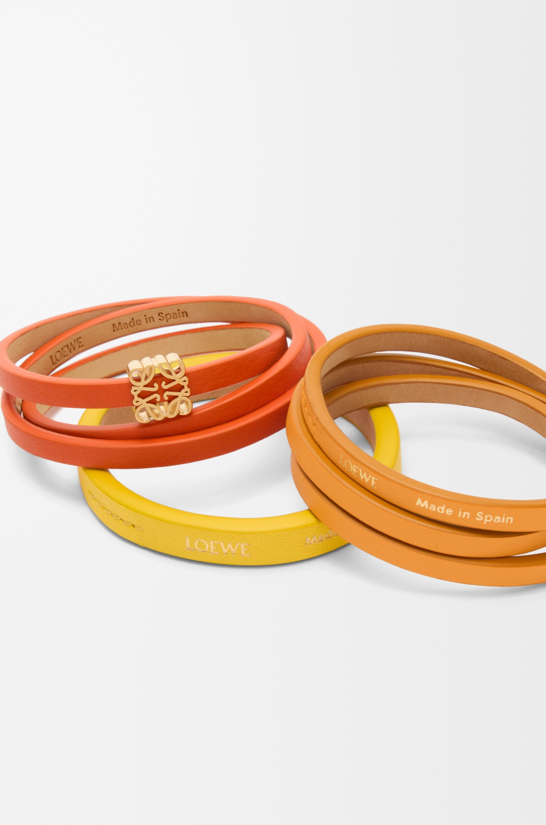 Twist double bracelet in calfskin - 4