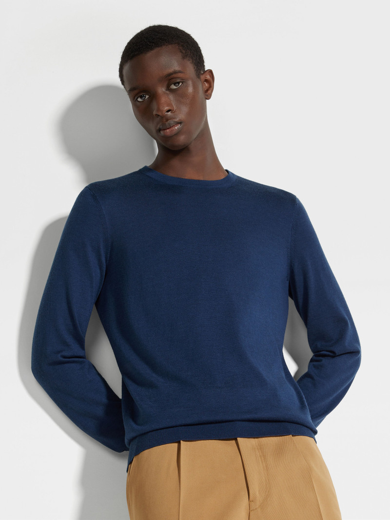 UTILITY BLUE MÉLANGE CASHSETA CREWNECK 3