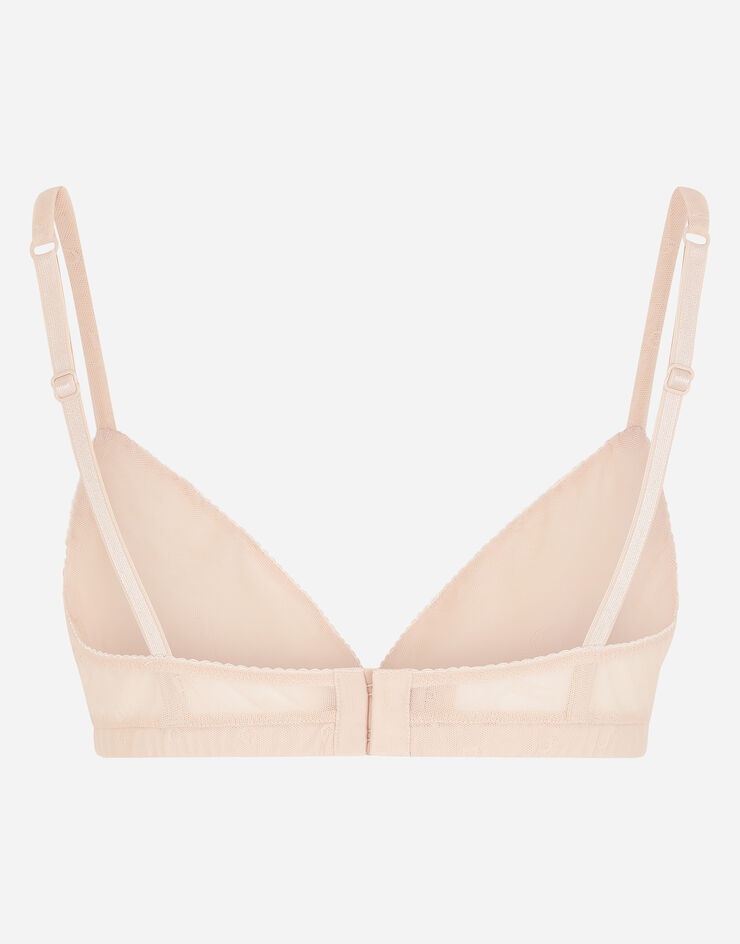 Jacquard tulle triangle bra - 2