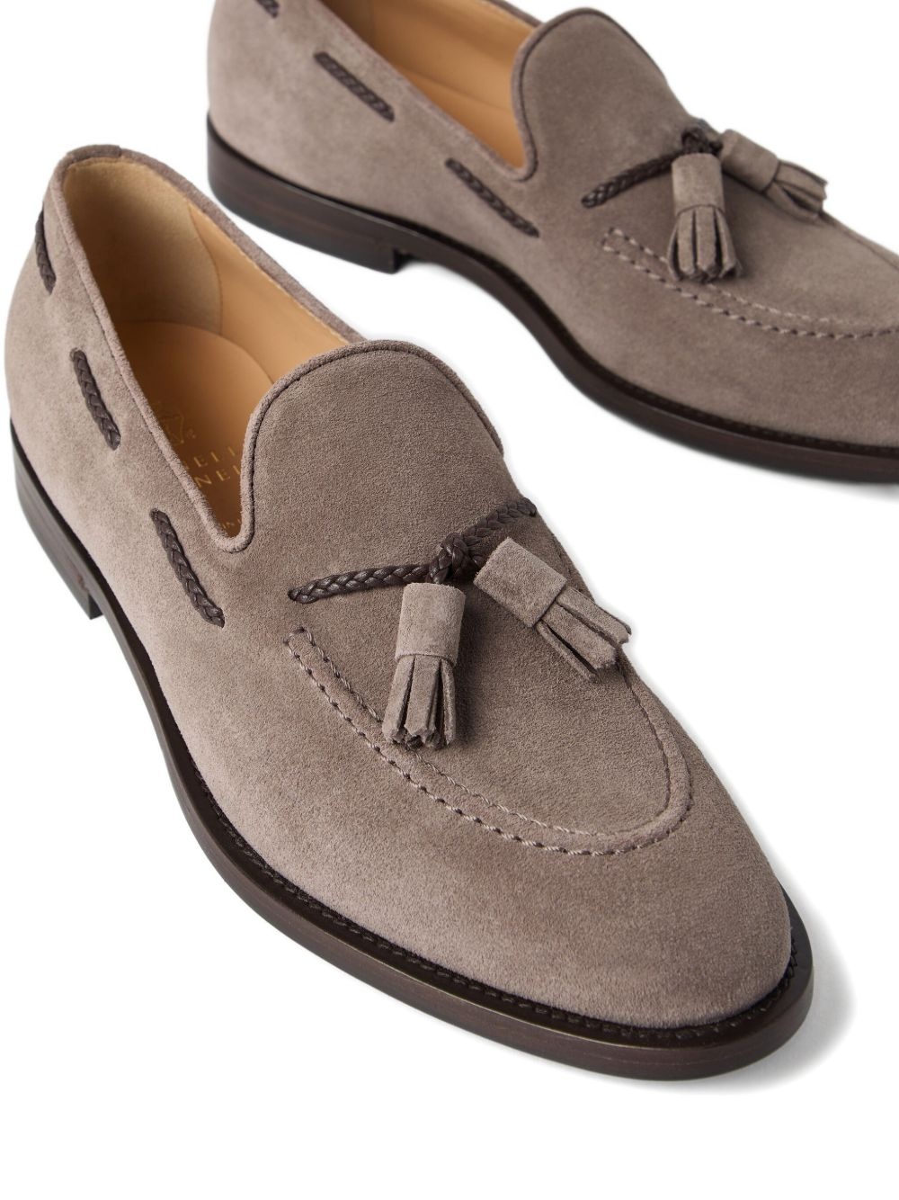 tassel suede loafers - 4