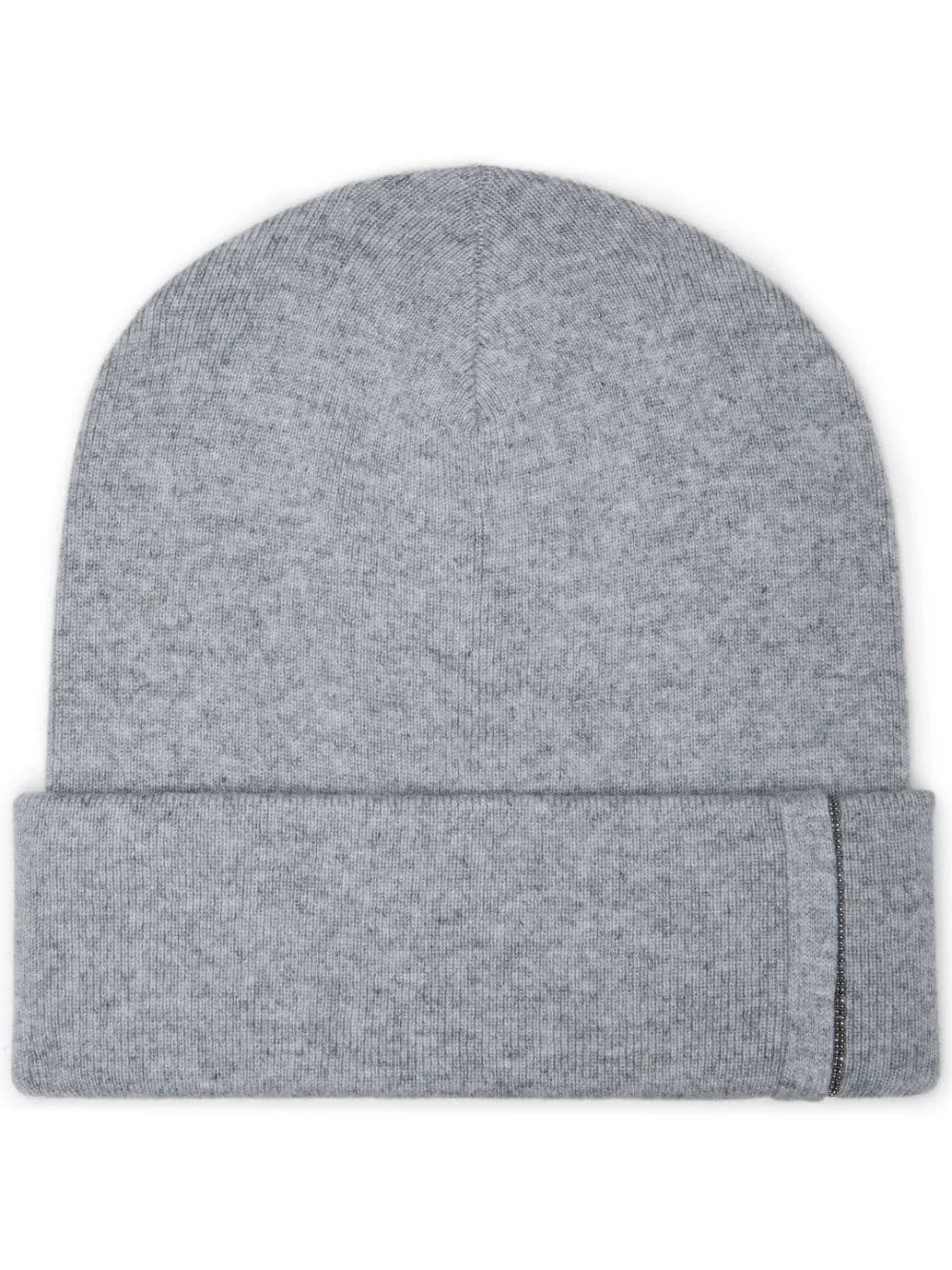beaded-trim wool beanie - 1
