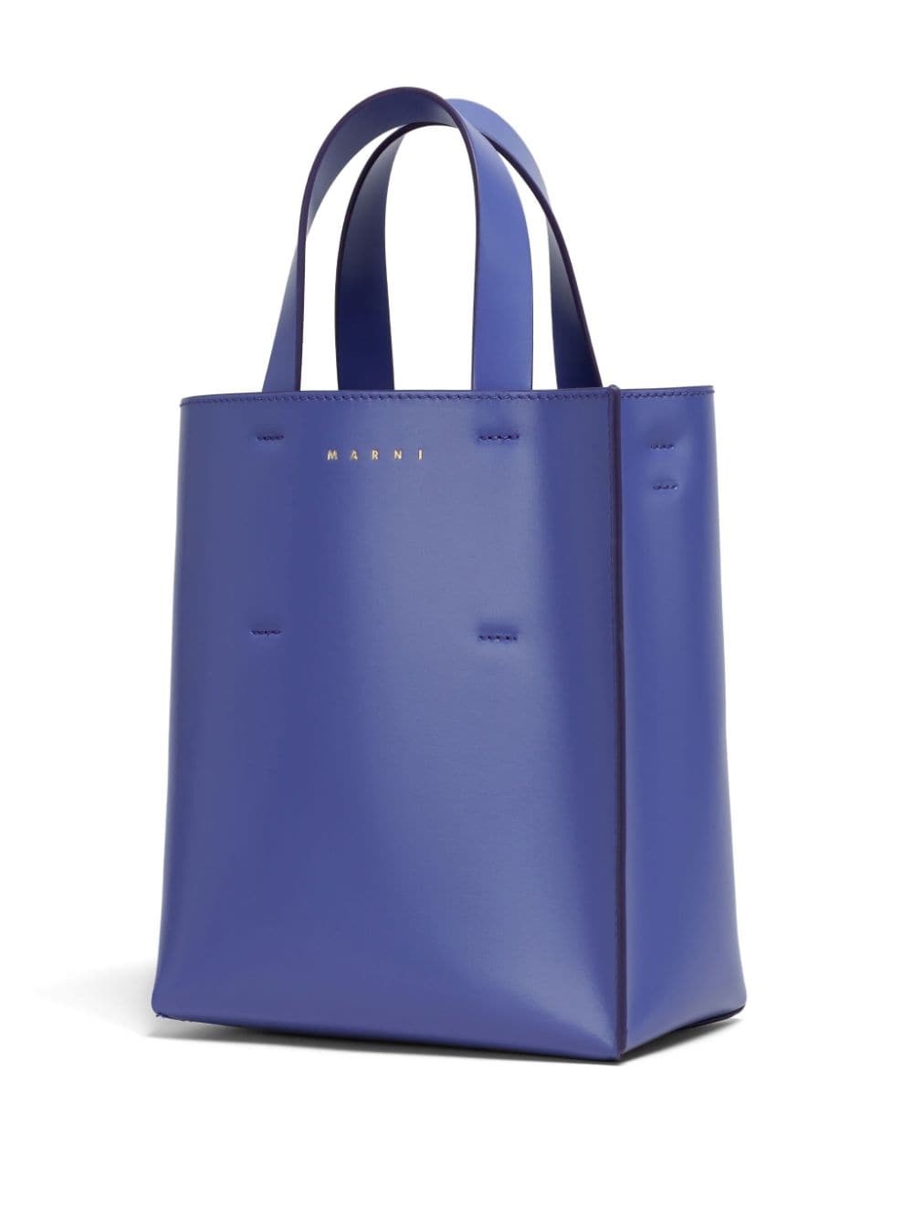 logo-strap leather tote bag - 6