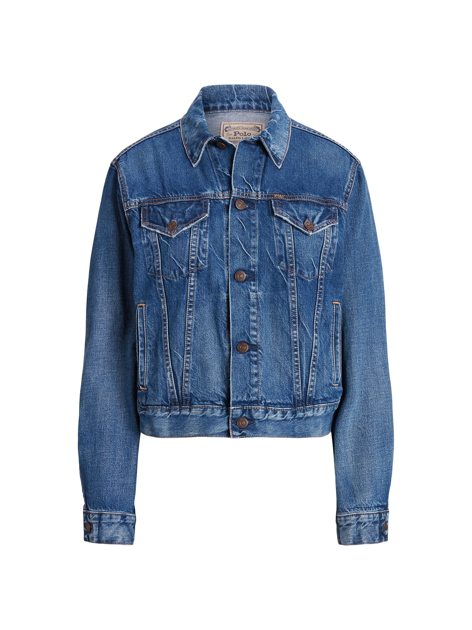 Women's Denim Trucker Jacket - Meuse Wash - 1