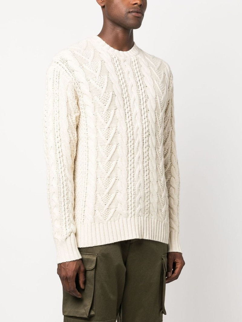 cable-knit cotton-blend jumper 3
