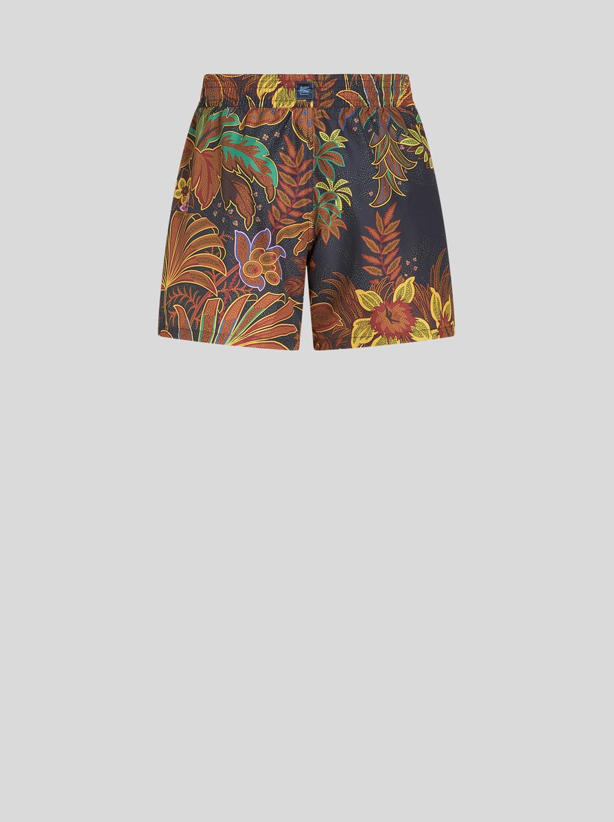 FLORAL JUNGLE PRINT SWIM SHORTS - 5