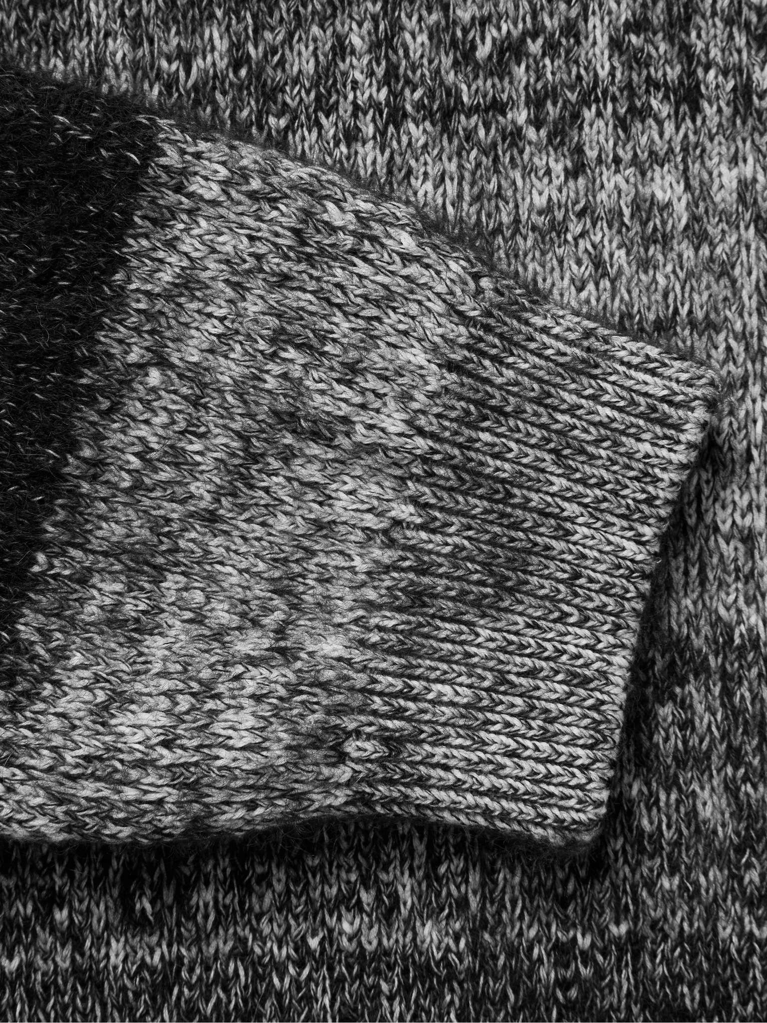 Oversized Striped Intarsia Cotton and Mohair-Blend Sweater - 3