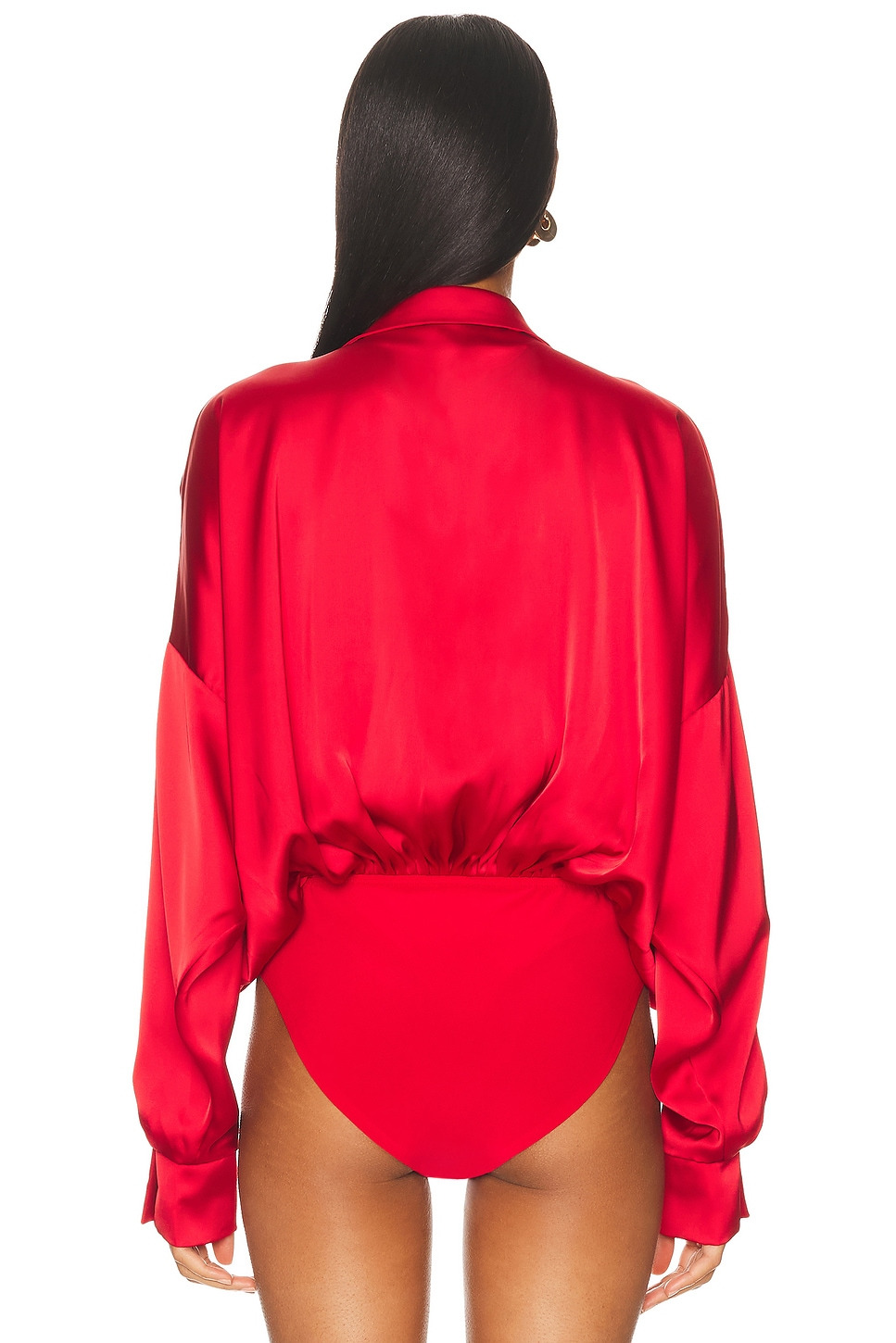 Super Oversized Boyfriend Shirt Bodysuit - 4