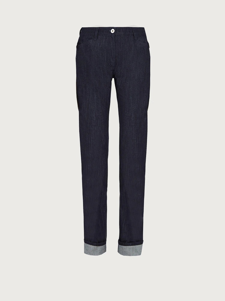 DENIM CARGO PANTS - 1