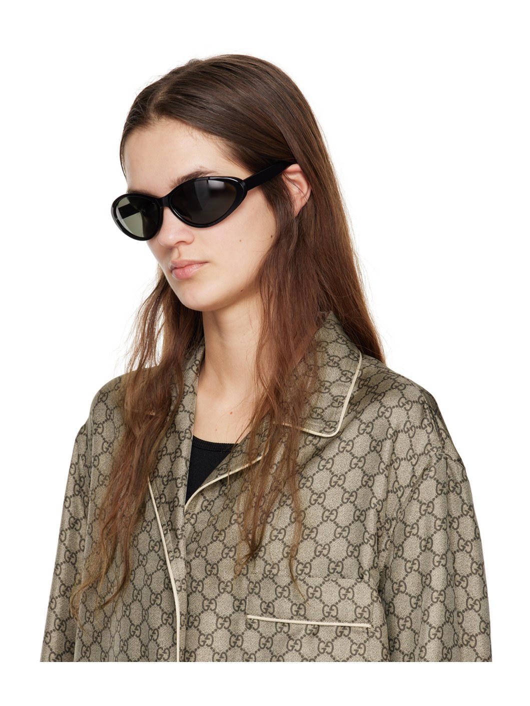 Black Cat Eye Sunglasses - 4