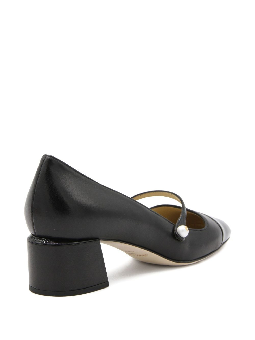 pearl-embellished block-heel pumps - 4