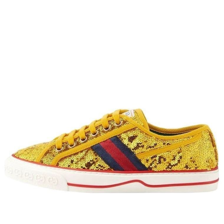 (WMNS) Gucci Tennis 1977 'Gold Sequin Satin' 646438-2MO10-8060 - 1