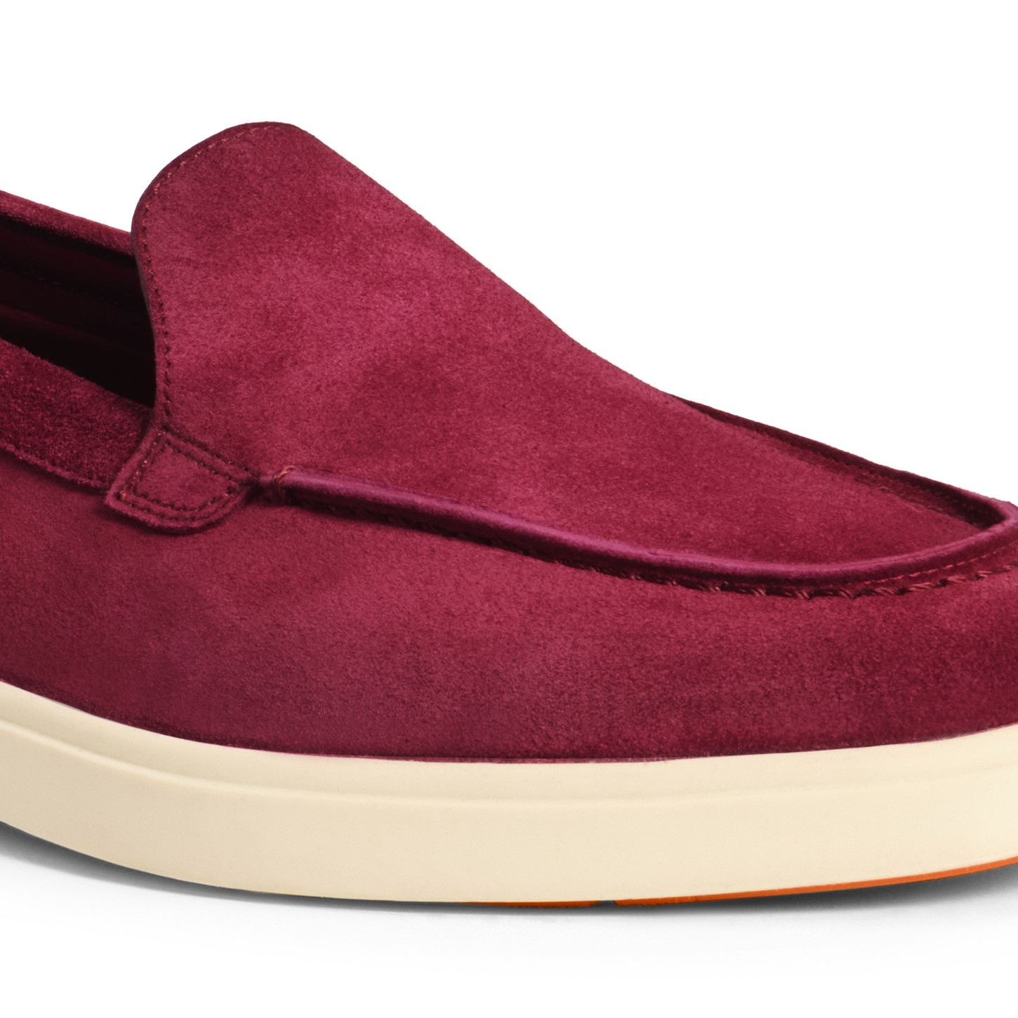 Women's red suede loafer - 5