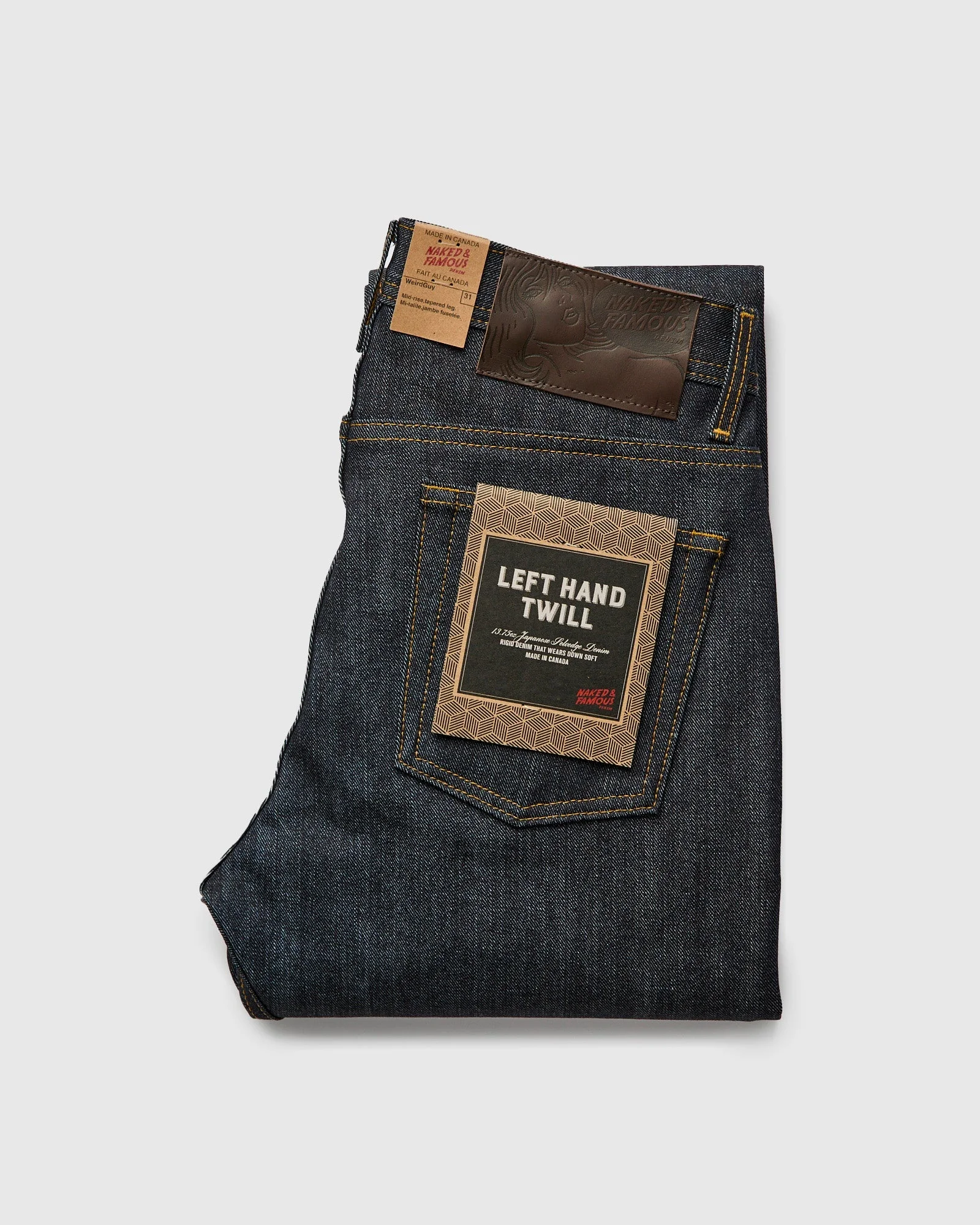 "Left Hand Twill" 13.75oz Selvedge Denim - Weird Guy Fit - 1