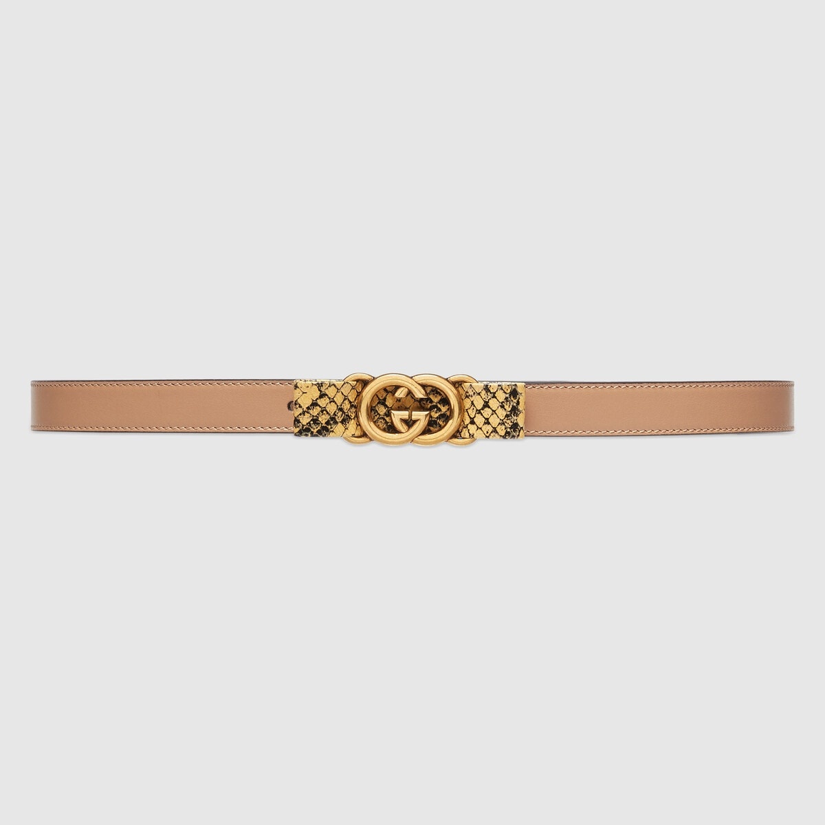 Thin belt with Interlocking G buckle - 1