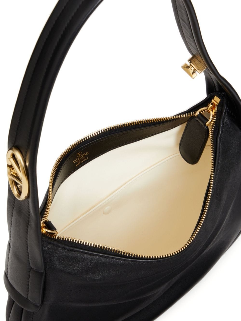 VLogo Signature leather shoulder bag - 7