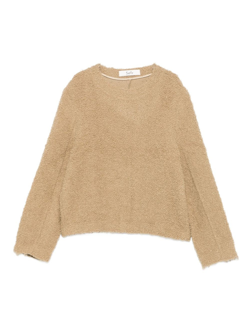 V-neck textured sweater 1