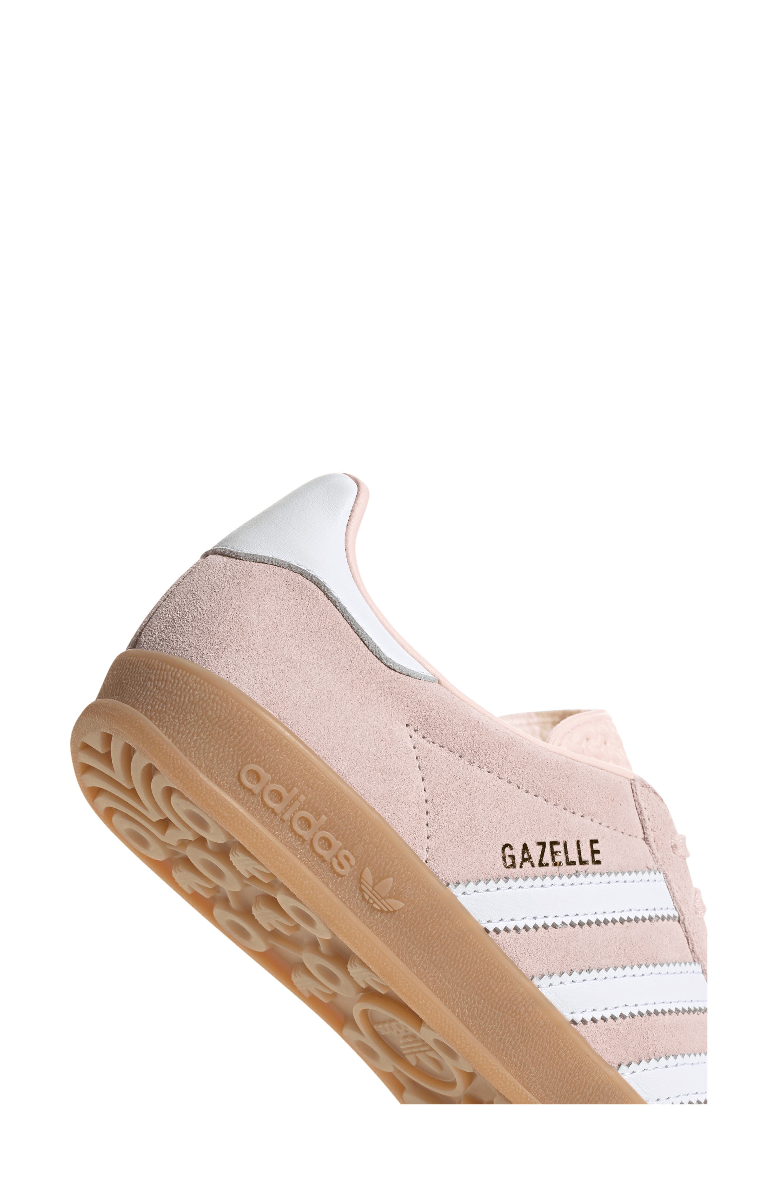 adidas Gazelle Indoor Sneaker in Sandy Pink/White/Gum at Nordstrom - 8