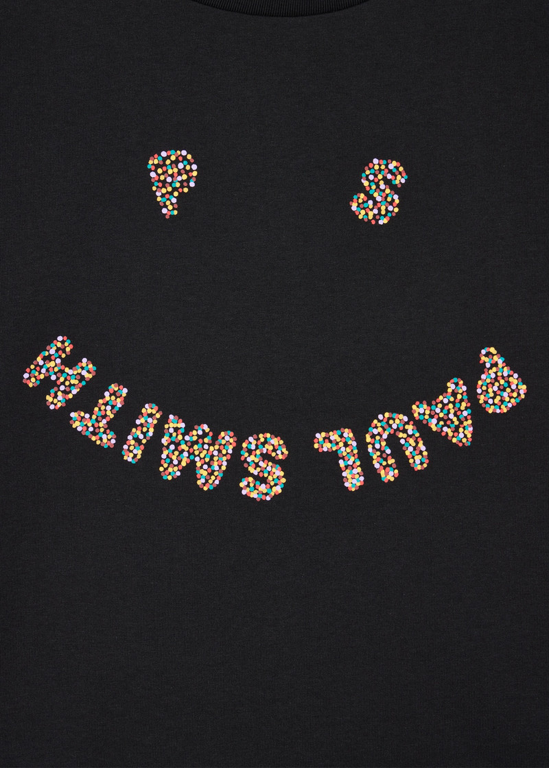 Paul Smith Women's Black PS 'Happy' Dot T-Shirt outlook