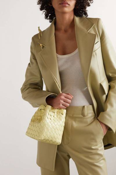 Bottega Veneta Small embellished intrecciato leather bucket bag outlook