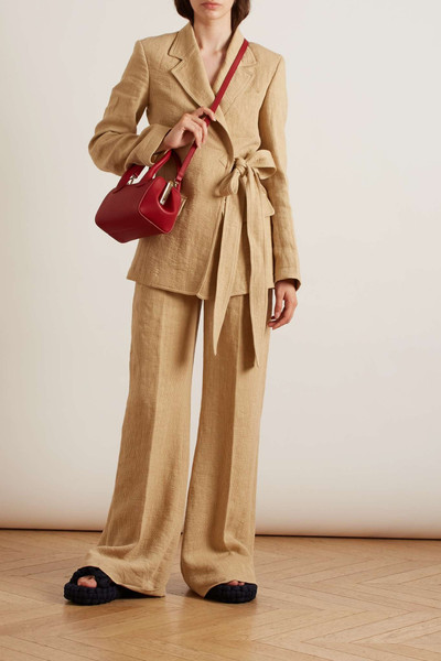 Chloé Tie-front organic linen-corduroy blazer outlook