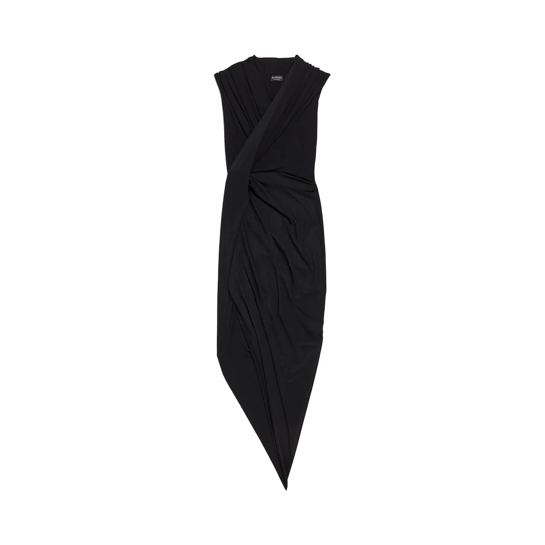 Women's Draped Dress in Black - 1