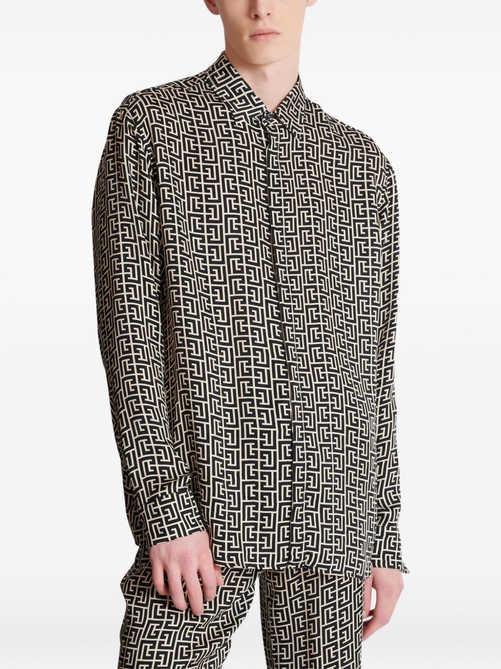 monogram-pattern shirt - 5