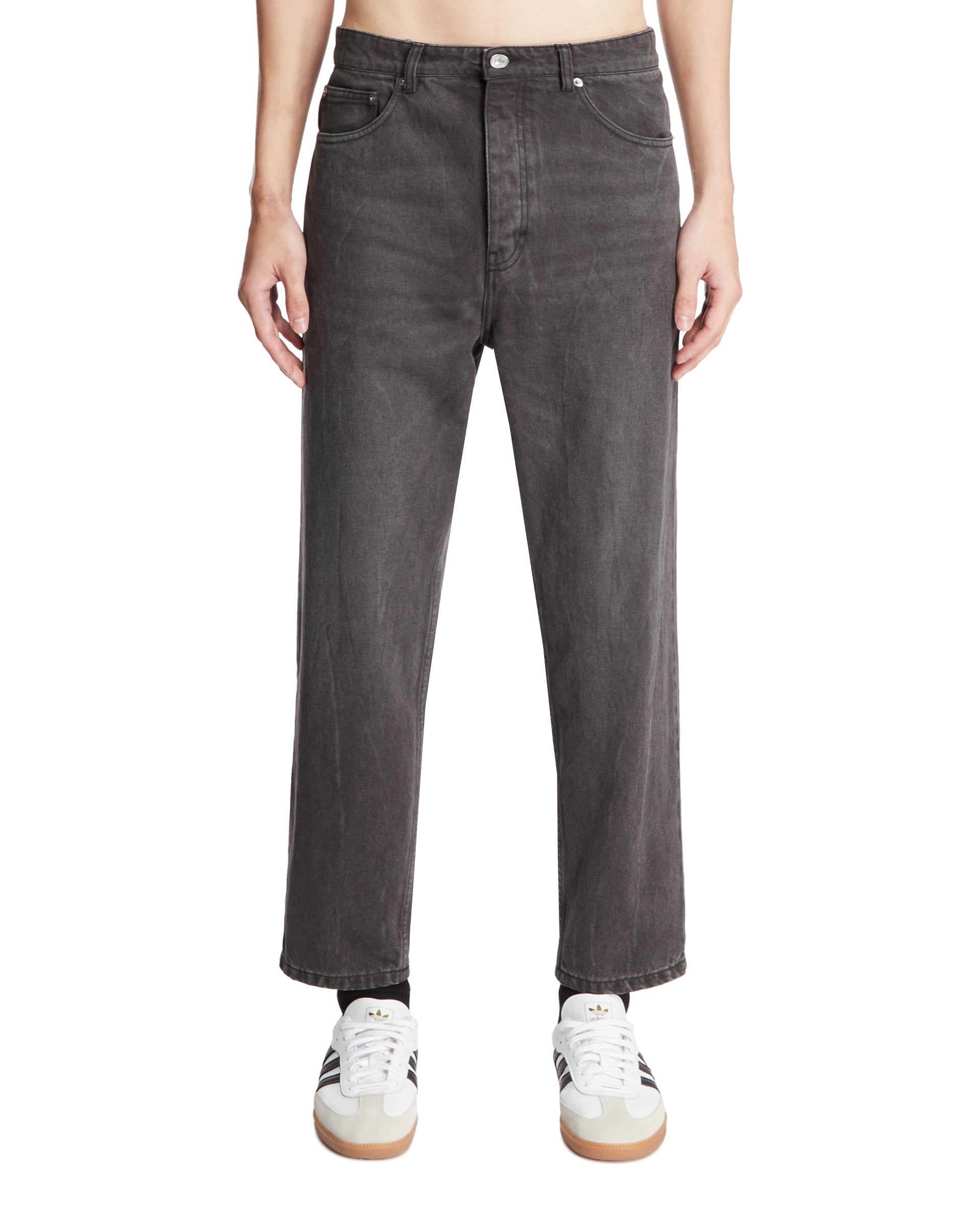 Gray Tapered Fit Jeans - 1