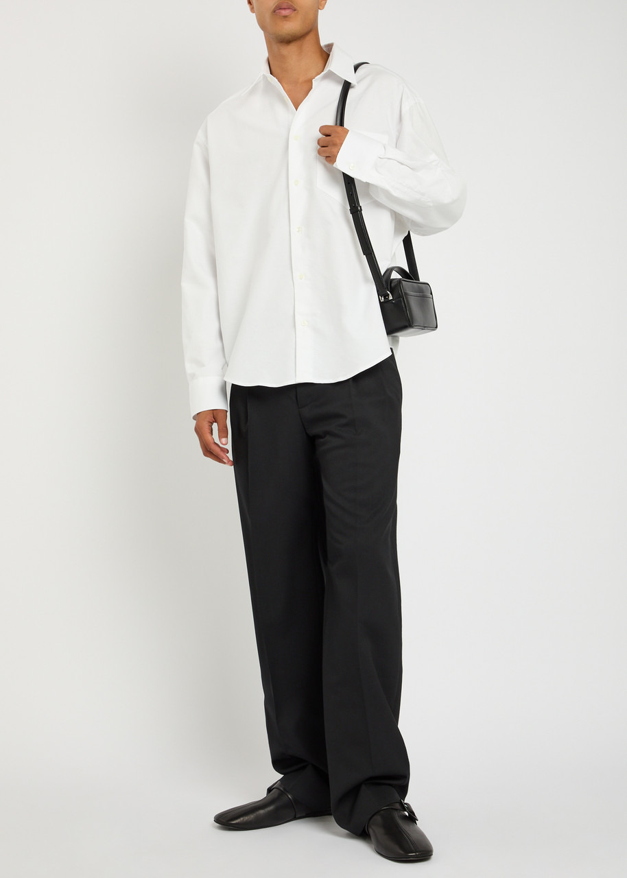 Ami Paris Logo-embossed Cotton-gabardine Shirt - 4