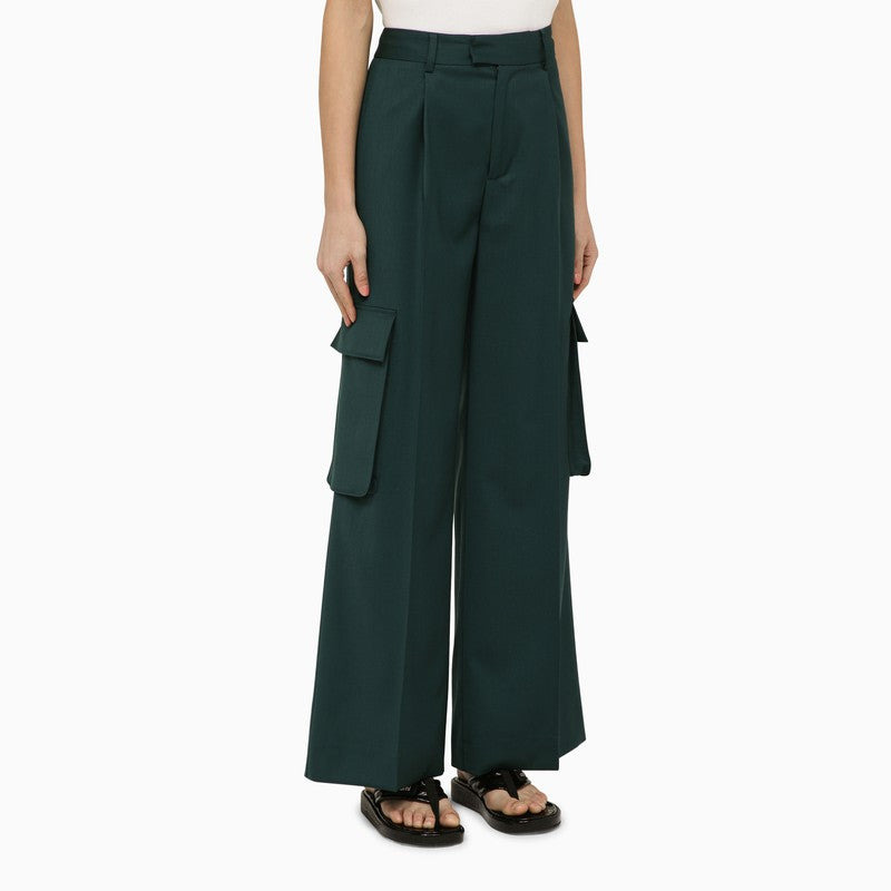 Amiri Forest Green Wool Trousers Women - 3