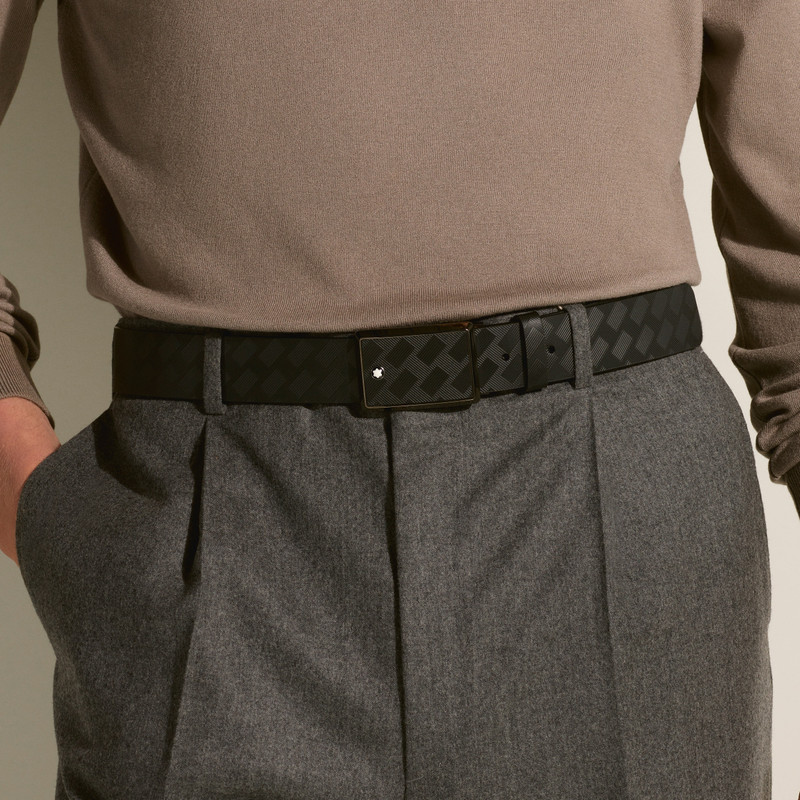 Montblanc Black 35 mm leather belt outlook