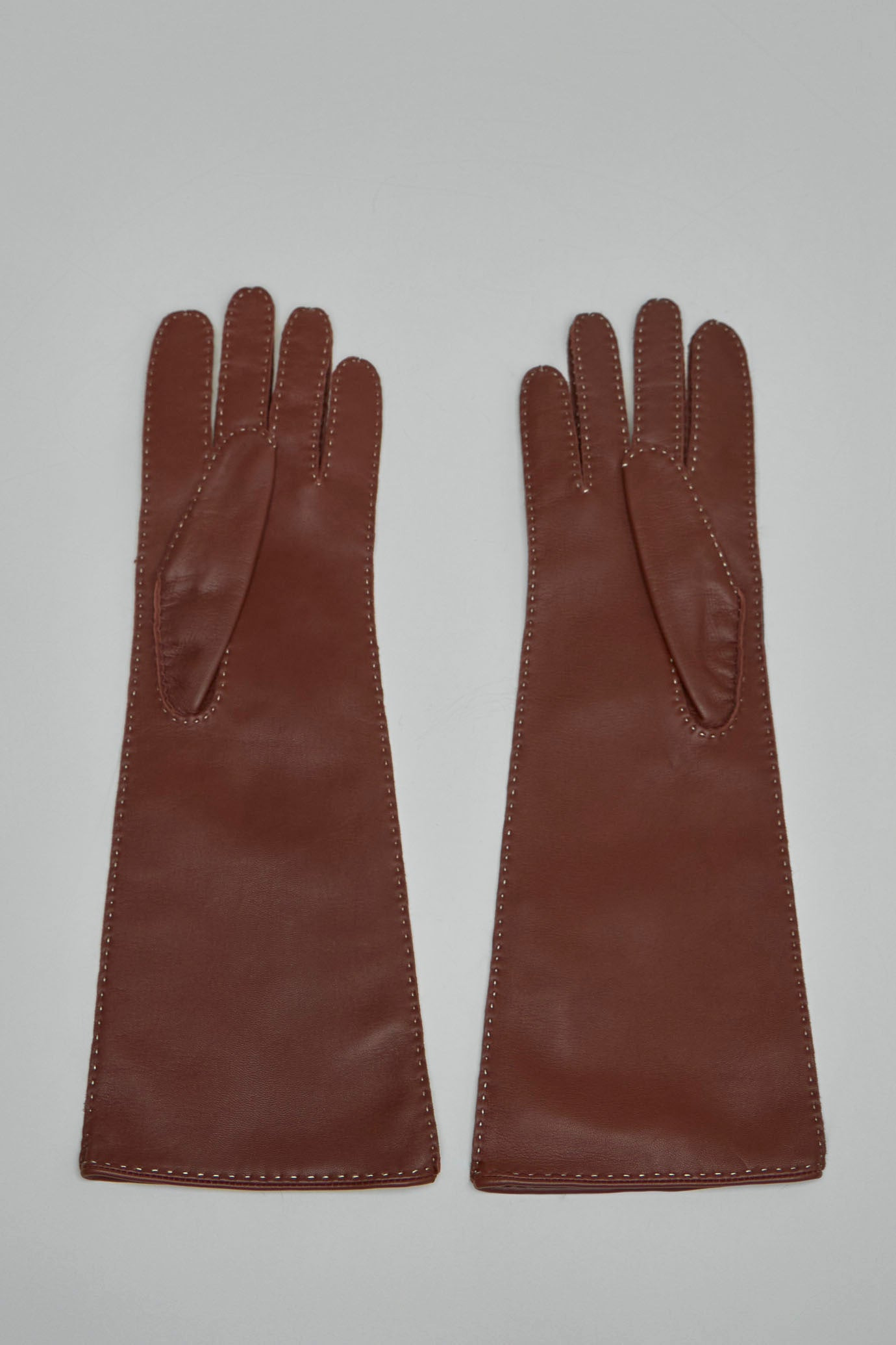 Medium Length Leather Gloves - 2
