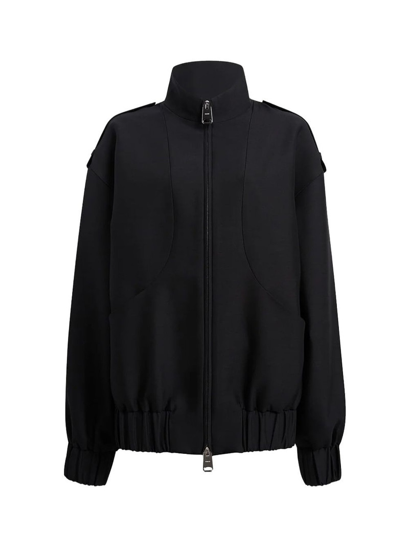 KHAITE Sigi zip high-neck bomber jacket outlook
